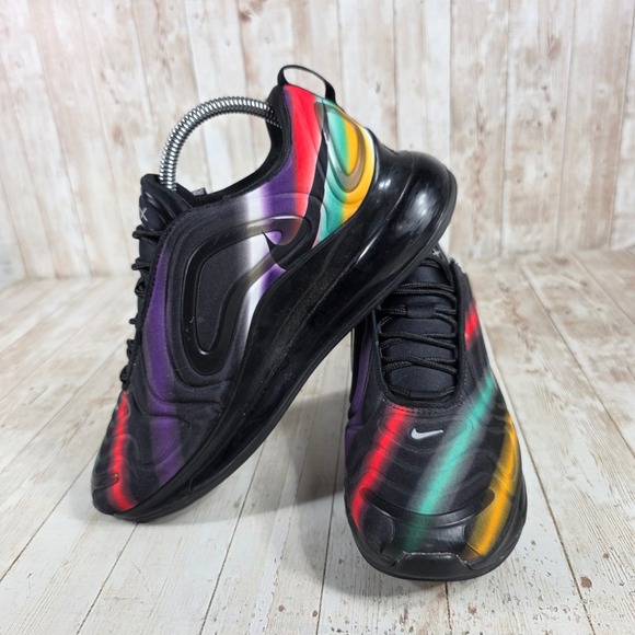 Nike Air Max 720 Multi Color Black Running Shoes Mens Size 7 AO924-023 - Picture 5 of 8